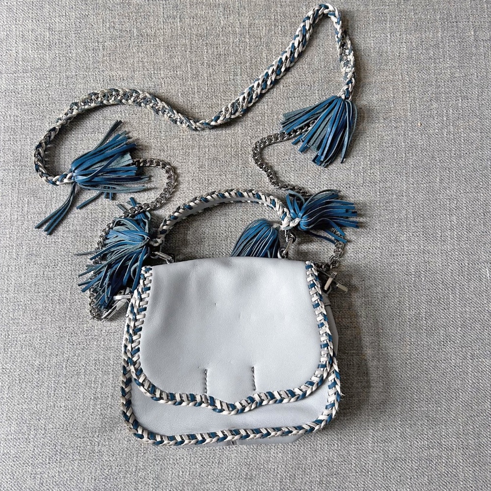 Rebecca Minkoff Light Blue Small Leather Crossbody Bag